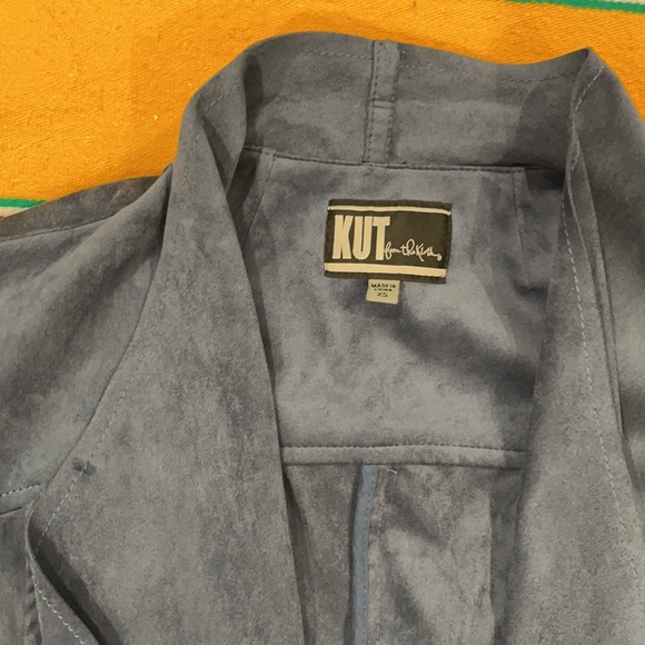 KUT from the Kloth Suede Drape Jacket - Picture 3 of 5